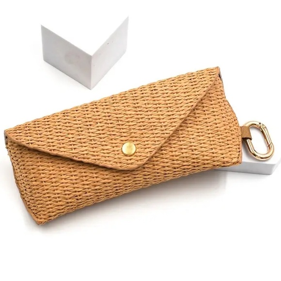 WOVEN Raffia Straw Sunglasses Glasses Sunnies Holder Keychain Unisex BRAND NEW - Picture 10 of 13